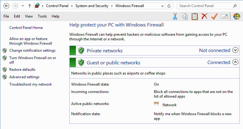 Firewall Overview Screenshot