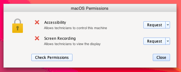 macOS Access Screenshot