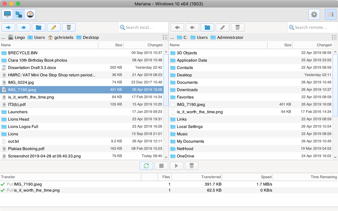 File Transfer Screenshot