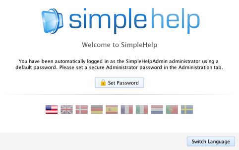 Welcome Dialog Screenshot