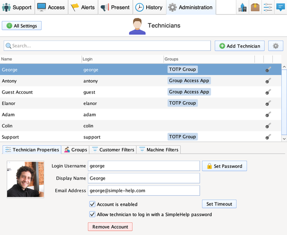 Technicians Screenshot