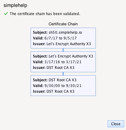 Validation Screenshot