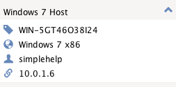 Host Information Screenshot